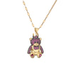 Simple Style Bear Copper Plating Inlay Zircon Gold Plated Pendant Necklace