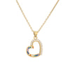 Ig Style Simple Style Heart Shape Copper Plating Inlay Zircon Gold Plated Pendant Necklace