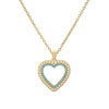 Ig Style Simple Style Heart Shape Copper Plating Inlay Zircon Gold Plated Pendant Necklace