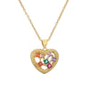 Ig Style Simple Style Heart Shape Copper Plating Inlay Zircon Gold Plated Pendant Necklace