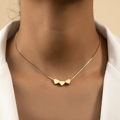 Simple Style Commute Heart Shape Alloy Plating 14k Gold Plated Women's Necklace