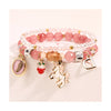 Elegant Lady Heart Shape Cat Artificial Crystal Women's Bracelets