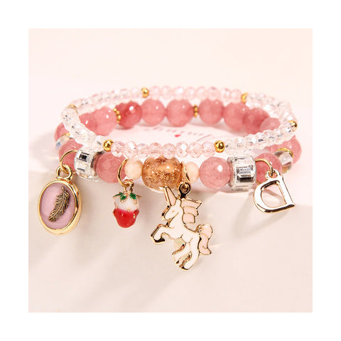 Elegant Lady Heart Shape Cat Artificial Crystal Women's Bracelets