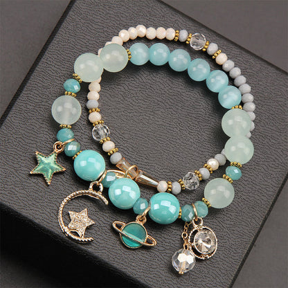 Elegant Lady Heart Shape Cat Artificial Crystal Women's Bracelets