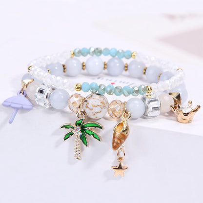 Elegant Lady Heart Shape Cat Artificial Crystal Women's Bracelets