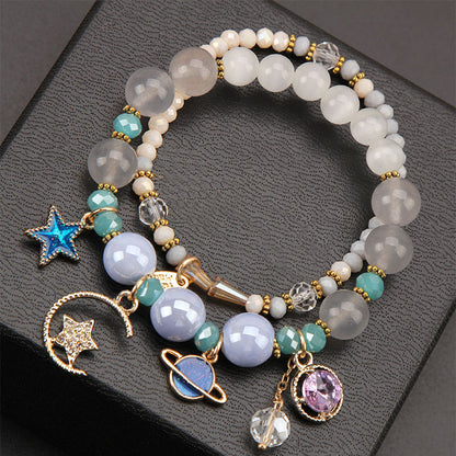 Elegant Lady Heart Shape Cat Artificial Crystal Women's Bracelets