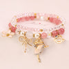 Elegant Lady Heart Shape Cat Artificial Crystal Women's Bracelets