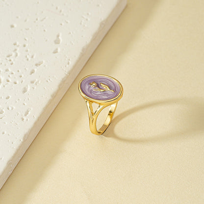 Simple Style Flower Alloy Plating Gold Plated Women's Rings