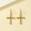 Wholesale Jewelry Classic Style Cross Alloy Plating Drop Earrings