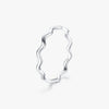 Ig Style Simple Style Waves Lines Sterling Silver Rhodium Plated Rings In Bulk