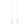 1 Pair Original Design Tassel Plating Freshwater Pearl Sterling Silver 18k Gold Plated Drop Earrings