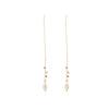 1 Pair Original Design Tassel Plating Freshwater Pearl Sterling Silver 18k Gold Plated Drop Earrings