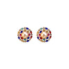 Wholesale Jewelry Vintage Style Round Water Droplets Rhombus Alloy Rhinestones Inlay Drop Earrings Ear Studs