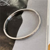 Simple Style Solid Color Titanium Steel Plating Bangle