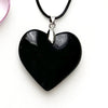 Ig Style Heart Shape Glass Flannel Plating Women's Pendant Necklace