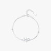 Ig Style Sweet Simple Style Heart Shape Sterling Silver Rhodium Plated Bracelets In Bulk