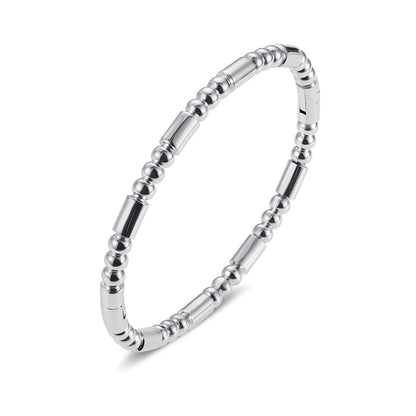 Simple Style Solid Color Stainless Steel Plating Bangle