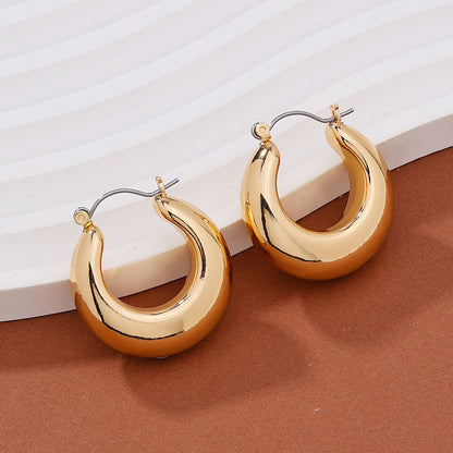 1 Pair Streetwear Solid Color Plating Alloy Earrings