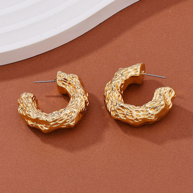 1 Pair Streetwear Solid Color Plating Alloy Earrings