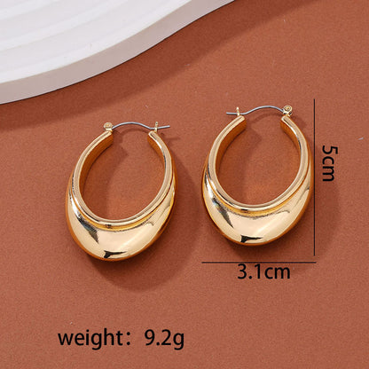 1 Pair Streetwear Solid Color Plating Alloy Earrings