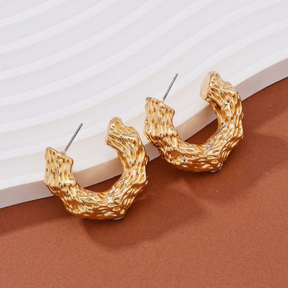 1 Pair Streetwear Solid Color Plating Alloy Earrings