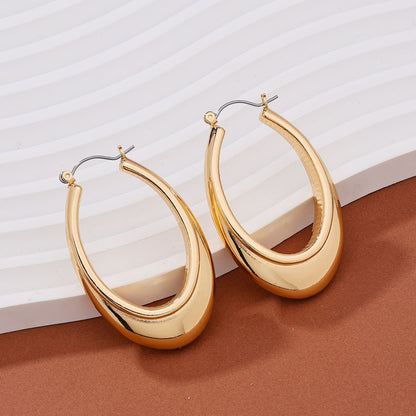 1 Pair Streetwear Solid Color Plating Alloy Earrings