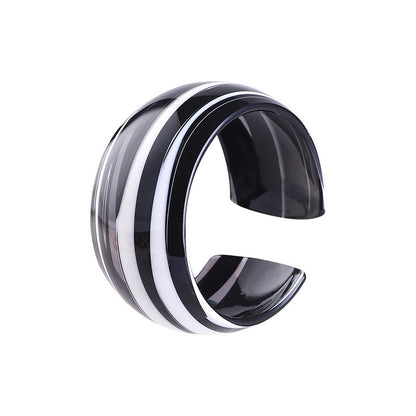 Retro Lady Color Block Resin Women's Bangle