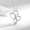 Elegant Romantic Heart Shape Sterling Silver Zircon Pendant Necklace In Bulk