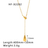 Stainless Steel Titanium Steel 18K Gold Plated Simple Style Water Droplets Necklace