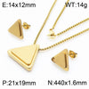 Sweet Butterfly Titanium Steel Heart Butterfly Titanium Steel 18k Gold Plated Jewelry Set