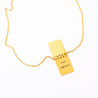 Casual Simple Style Letter Titanium Steel Plating 18k Gold Plated Pendant Necklace