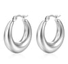 Fashion Solid Color Stainless Steel Plating Earrings 1 Pair