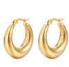 Fashion Solid Color Stainless Steel Plating Earrings 1 Pair