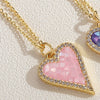 Simple Style Heart Shape Copper 14k Gold Plated Zircon Pendant Necklace In Bulk