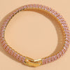 Simple Style Solid Color Copper Plating Inlay Zircon 14k Gold Plated Bracelets