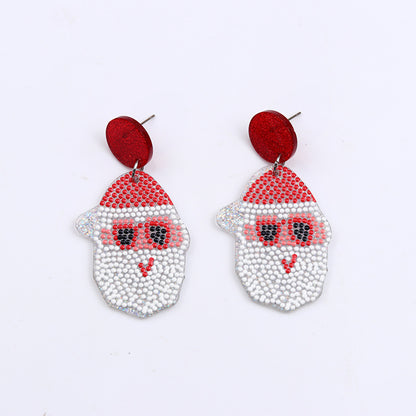 Wholesale Jewelry Simple Style Bow Knot Arylic Printing Drop Earrings