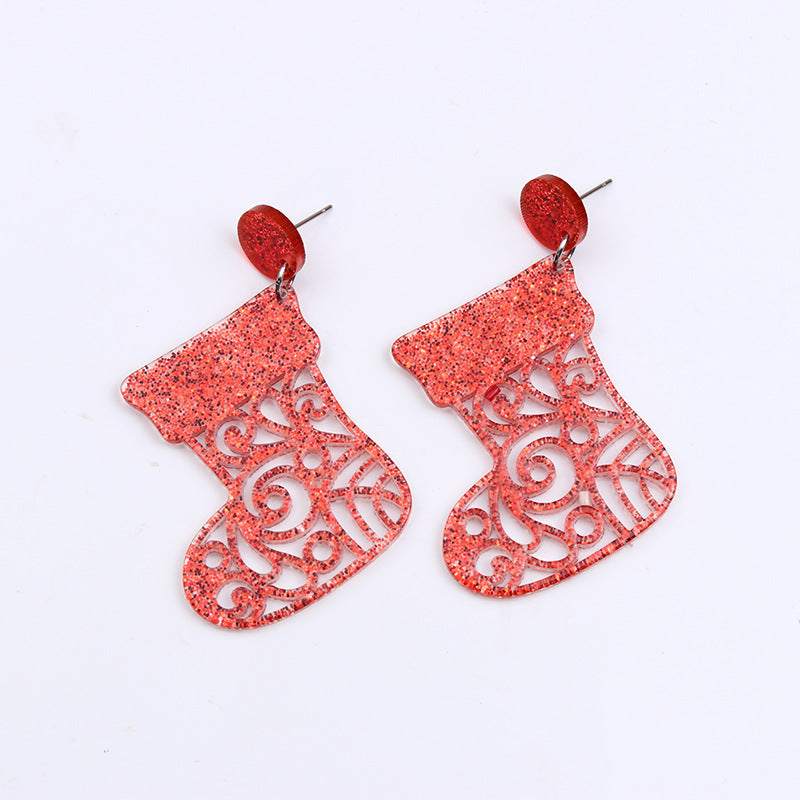 Wholesale Jewelry Simple Style Bow Knot Arylic Printing Drop Earrings