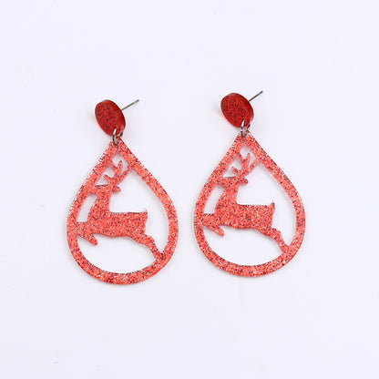 Wholesale Jewelry Simple Style Bow Knot Arylic Printing Drop Earrings