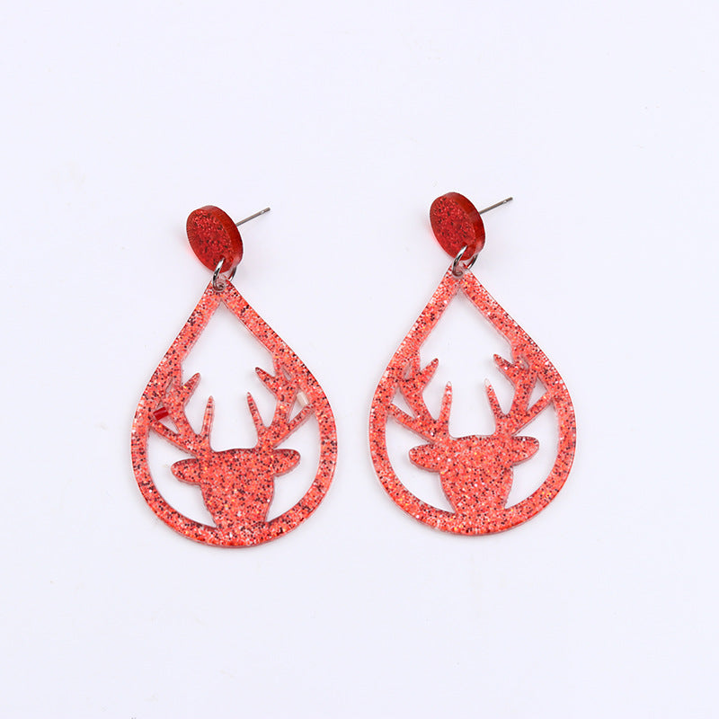 Wholesale Jewelry Simple Style Bow Knot Arylic Printing Drop Earrings