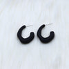 1 Pair Retro Solid Color Stoving Varnish Metal Ear Studs