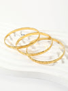 Simple Style Argyle Copper Gold Plated Silver Plated Bangle In Bulk