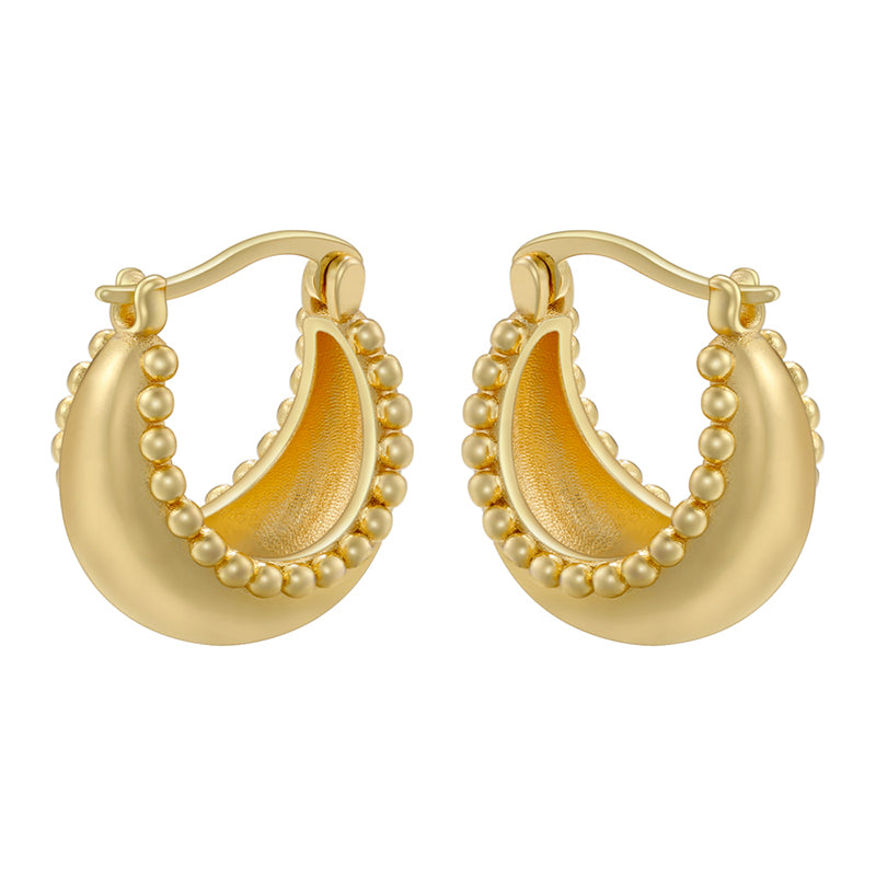 1 Pair Vintage Style Simple Style Oval Twist Irregular Plating Copper 18k Gold Plated Earrings