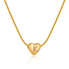 Elegant Letter Heart Shape Stainless Steel Titanium Steel Necklace