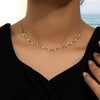 Commute Round Alloy Inlay Pearl Women's Necklace