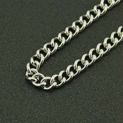 Hip-hop Punk Solid Color Alloy Men's Waist Chain