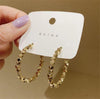 1 Pair Elegant Geometric Plating Inlay Alloy Artificial Pearls Rhinestones Earrings