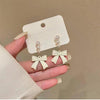 1 Pair Elegant Geometric Plating Inlay Alloy Artificial Pearls Rhinestones Earrings