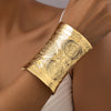 Lady Sun Eye Ferroalloy Plating 14k Gold Plated Women's Bangle