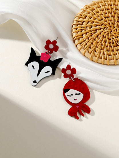 1 Pair Cute Cartoon Character Arylic Drop Earrings