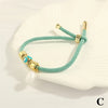 Retro Devil's Eye Freshwater Pearl Copper Knitting Enamel Plating 18k Gold Plated Drawstring Bracelets